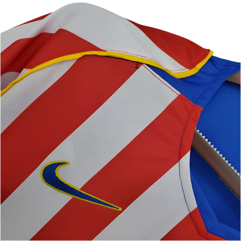 Camisa Atlético de Madrid Retrô 2004/2005 Vermelha e Branca