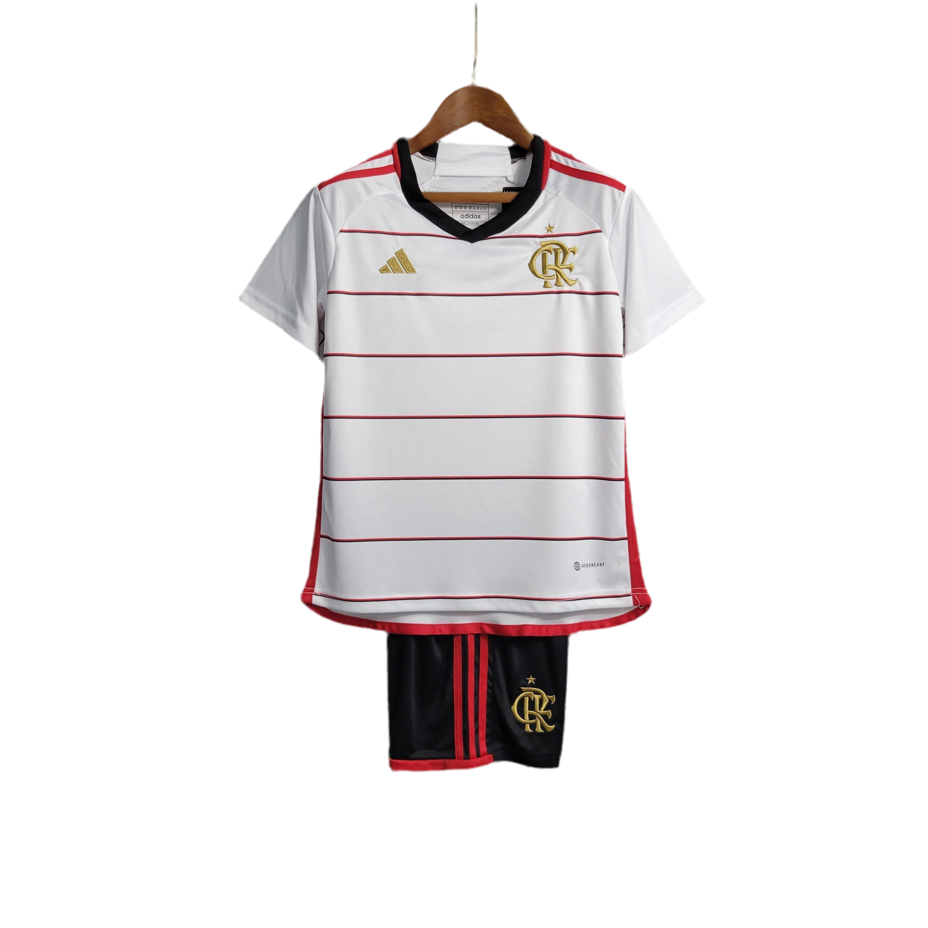 Kit infantil Flamengo II 23/24 Branco e Dourado