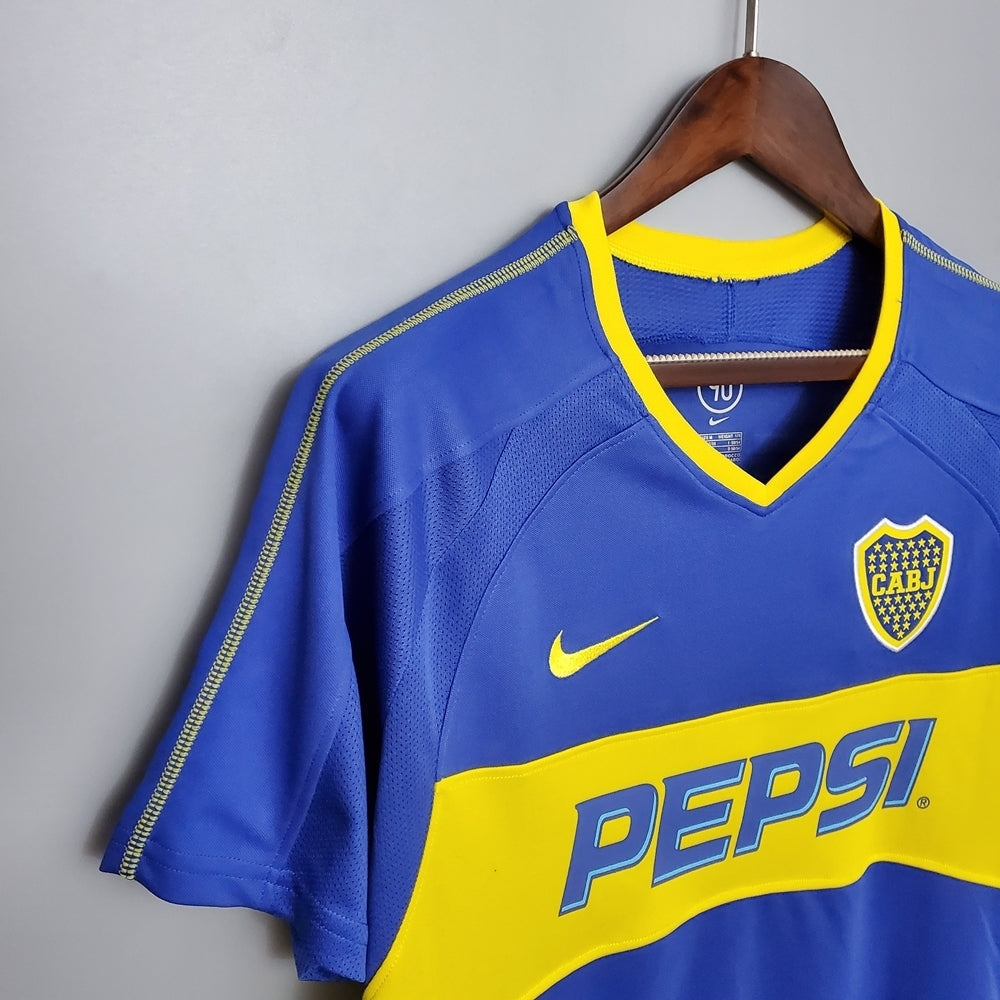 Camisa Boca Juniors Retrô 03/04 - Azul e Amarela