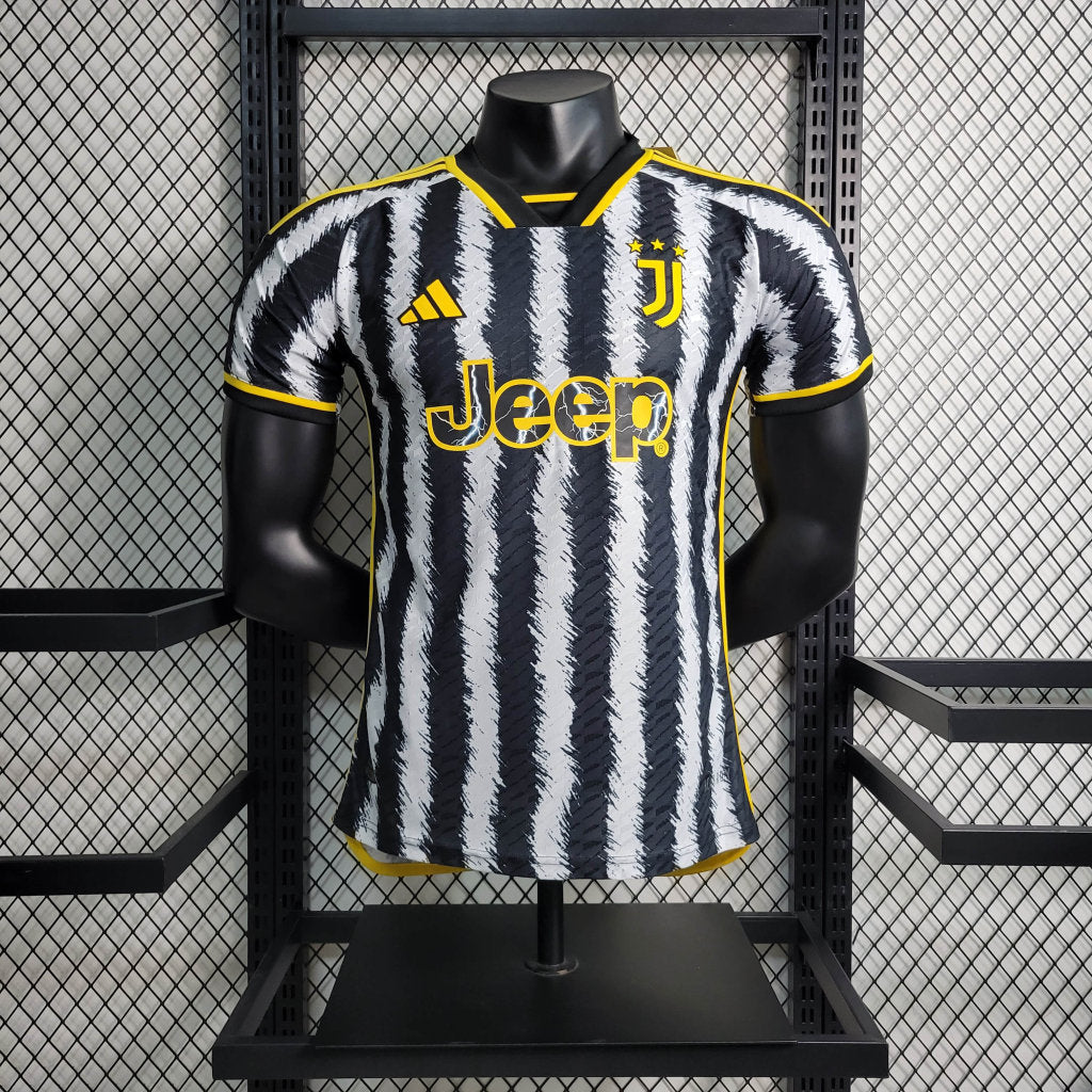 Camisa Juventus I 23/24 Preta e Branca - Jogador