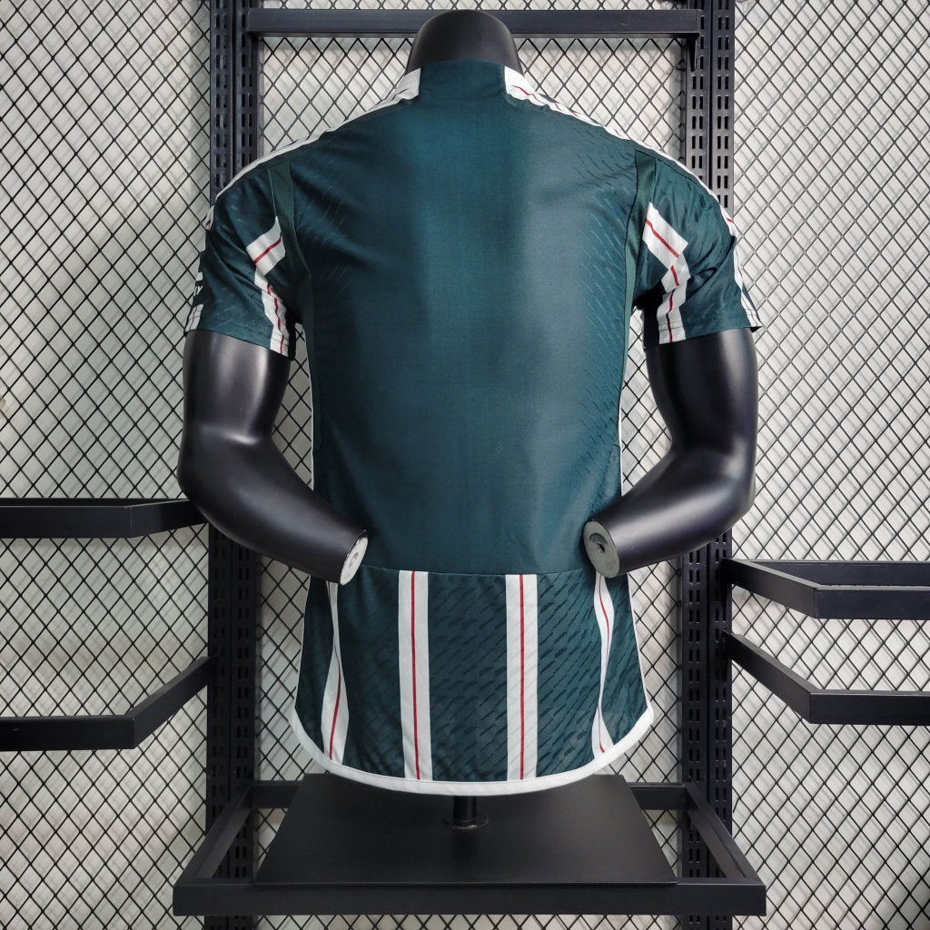 Camisa Manchester United II 23/24 - Verde com Branco - Masculino Jogador