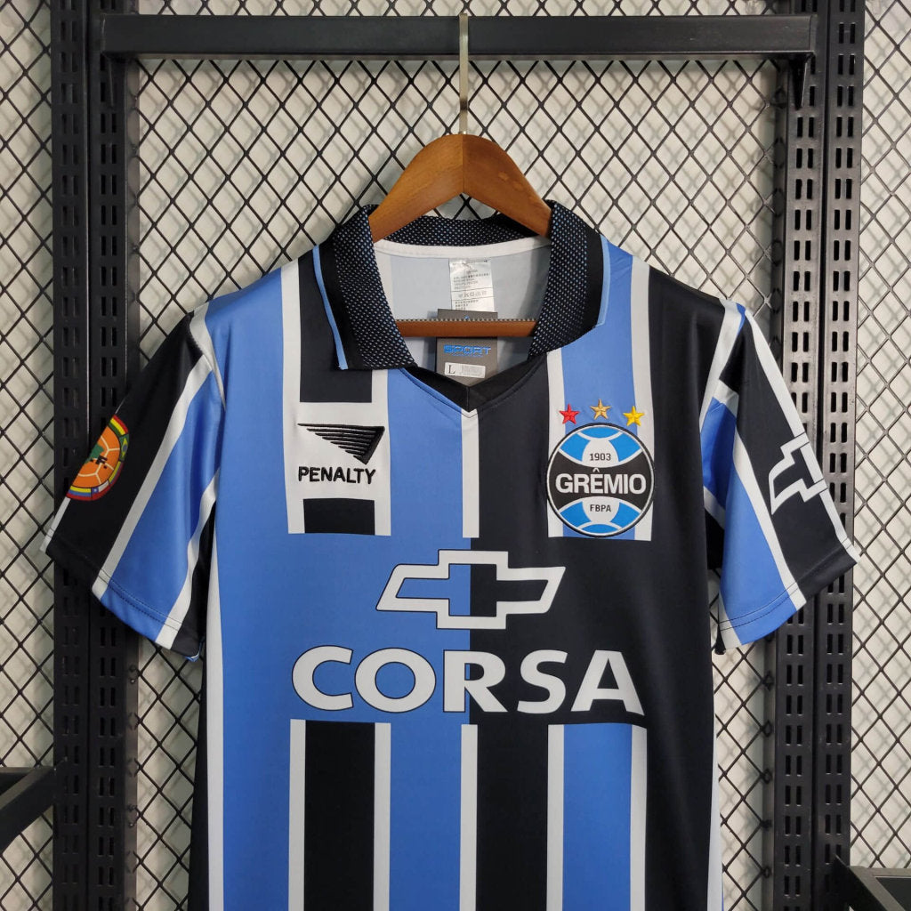 Camisa Grêmio Retrô 1998 Azul e Preta