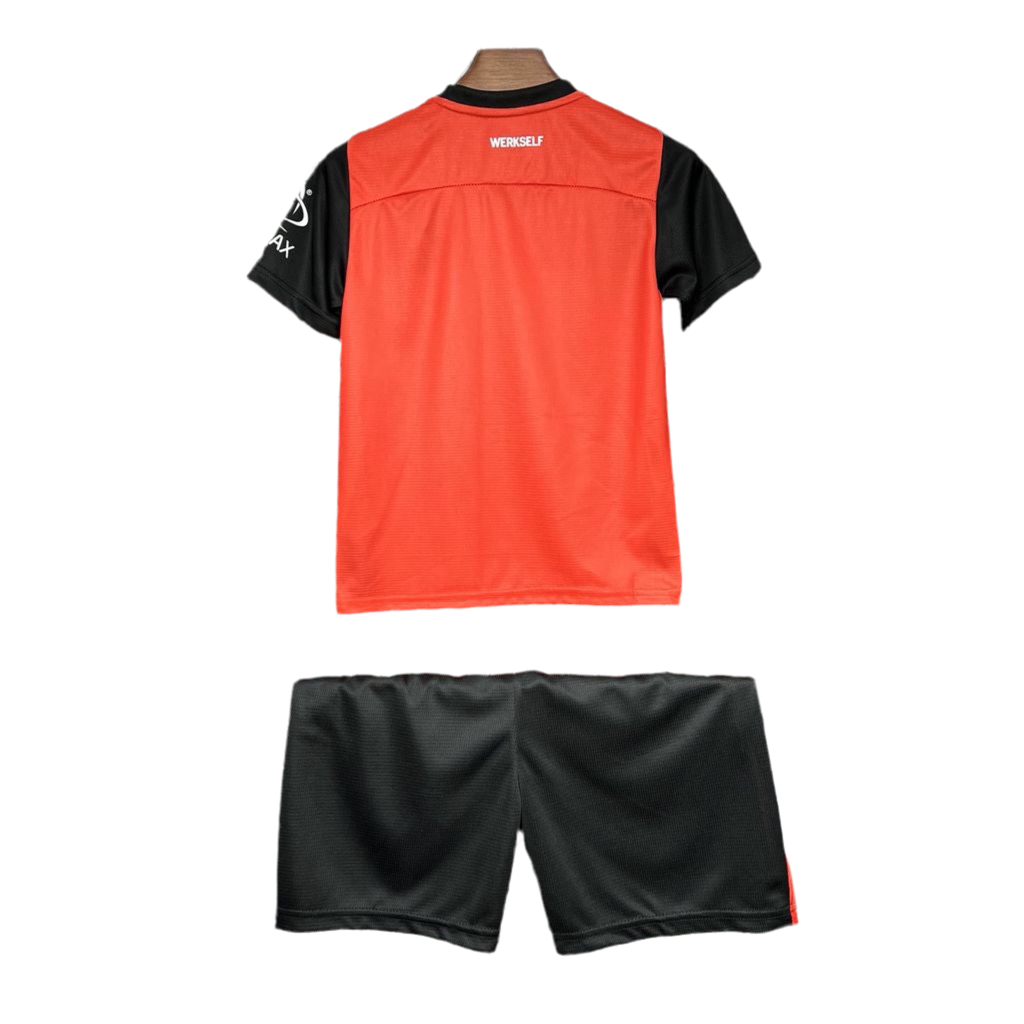 Kit infantil Bayer 04 Leverkusen I 24/25 - Vermelho