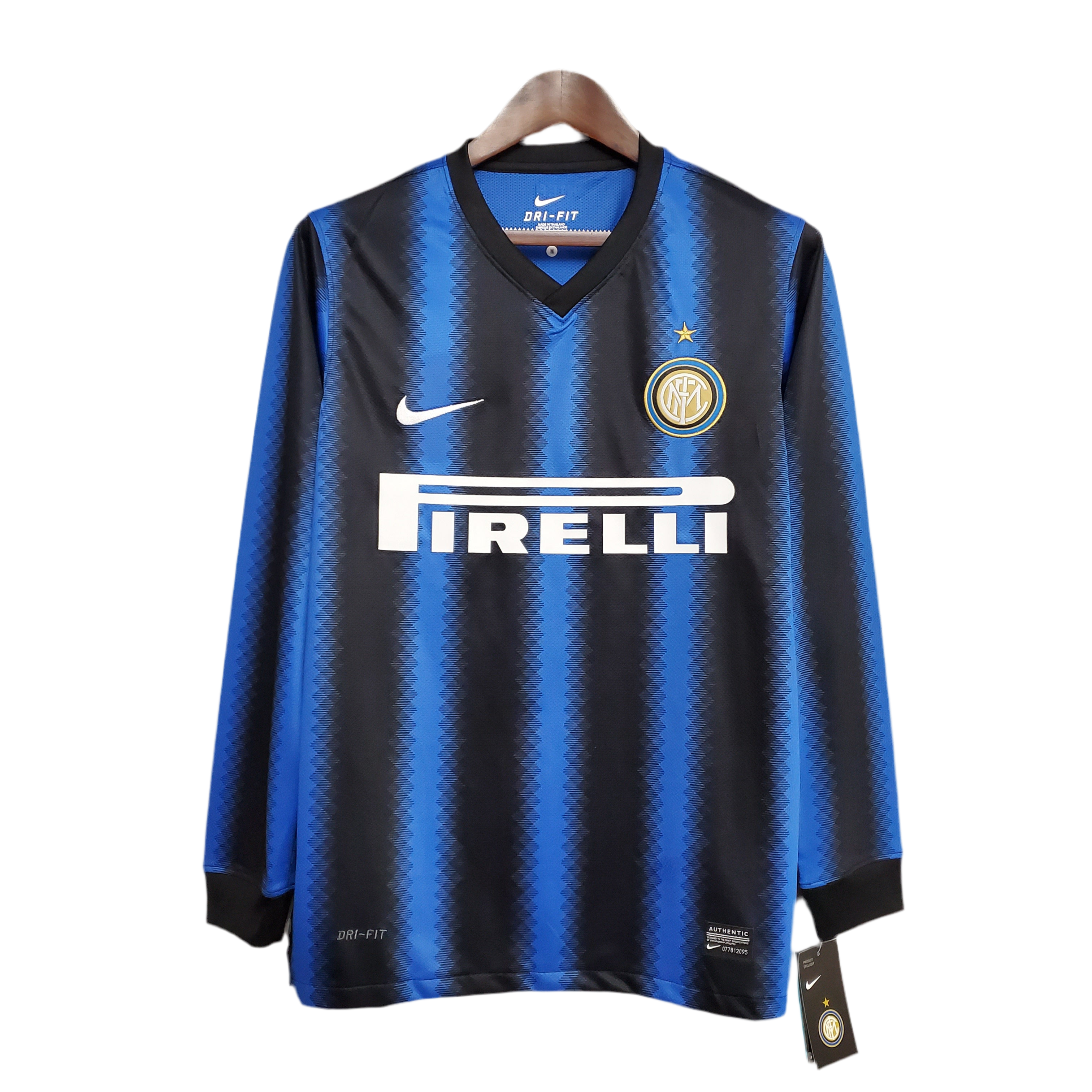 Camisa Manga Longa Inter de Milão I 10/11 Azul e Preto