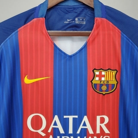 Camisa Barcelona Retrô 2016/2017 Azul e Vermelha