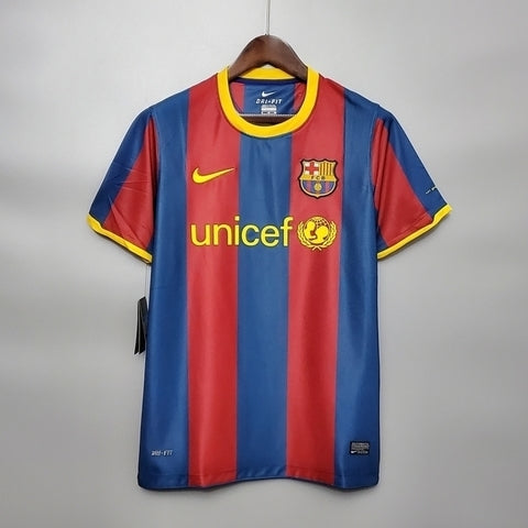 Camisa Barcelona Retrô 2010/2011 Azul e Grená