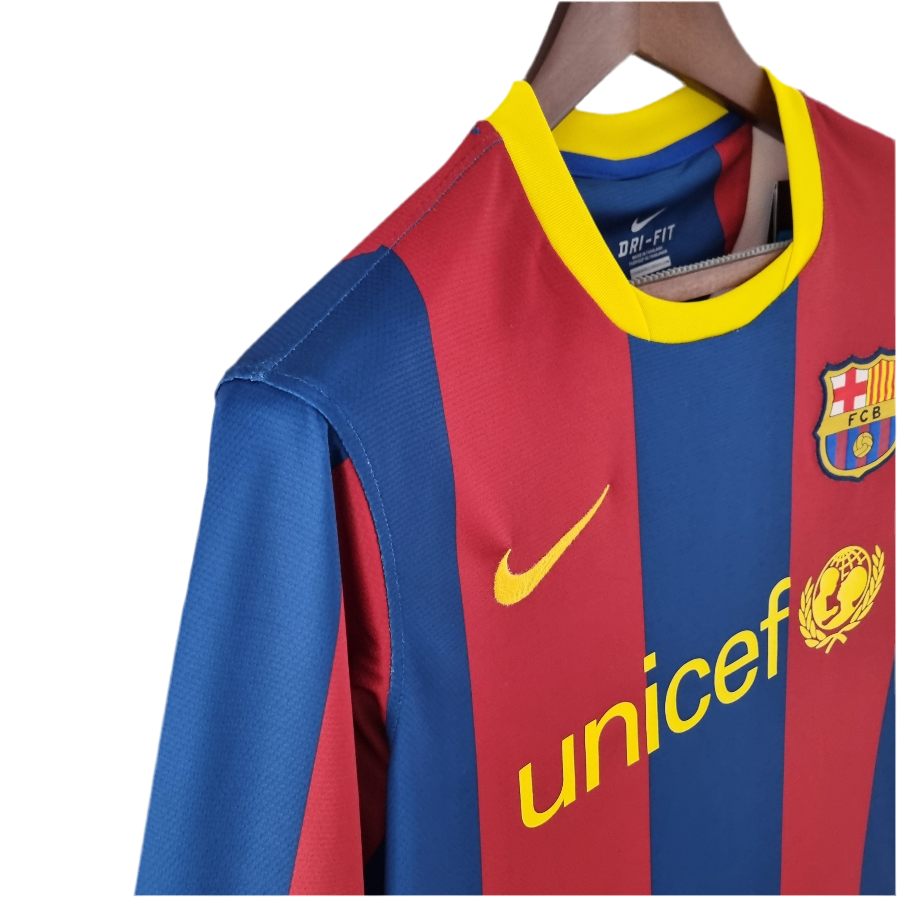 Camisa Manga Longa Barcelona 10/11 Grená