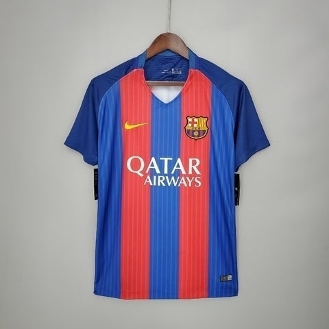 Camisa Barcelona Retrô 2016/2017 Azul e Vermelha