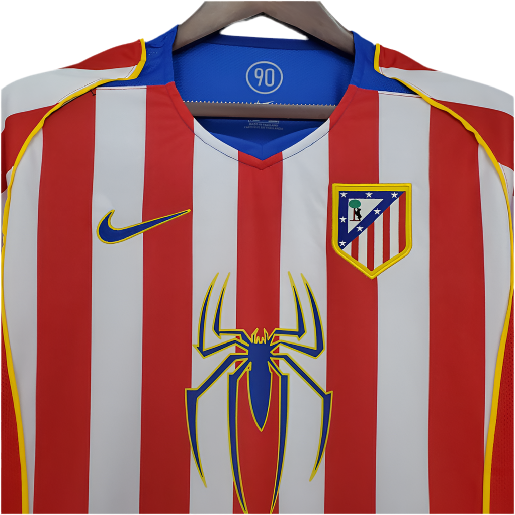 Camisa Atlético de Madrid Retrô 2004/2005 Vermelha e Branca