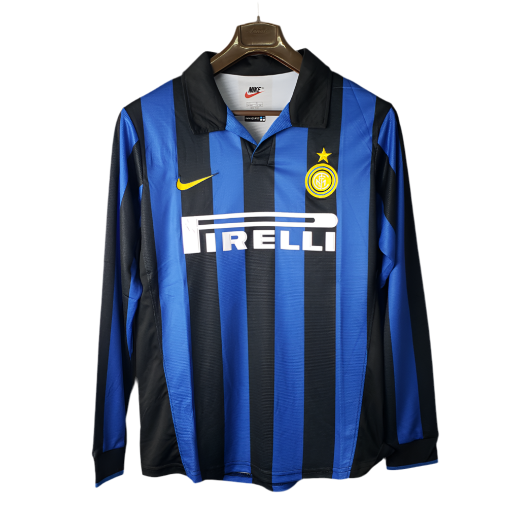 Camisa Manga Longa Inter de Milão I 1998 Azul