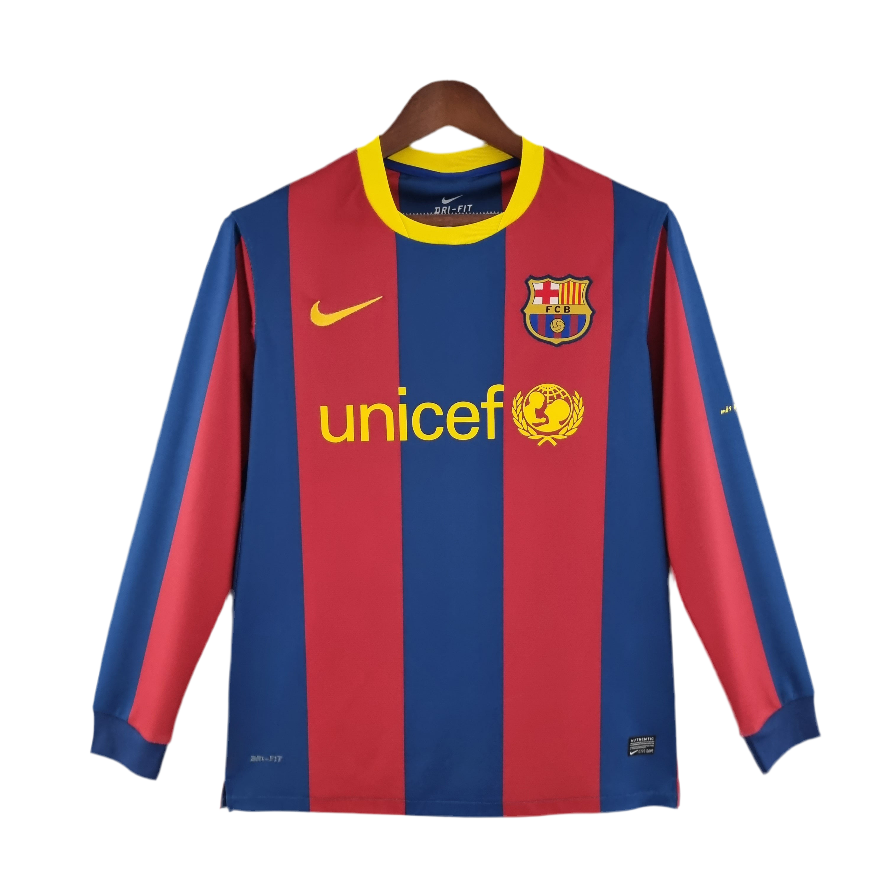 Camisa Manga Longa Barcelona 10/11 Grená