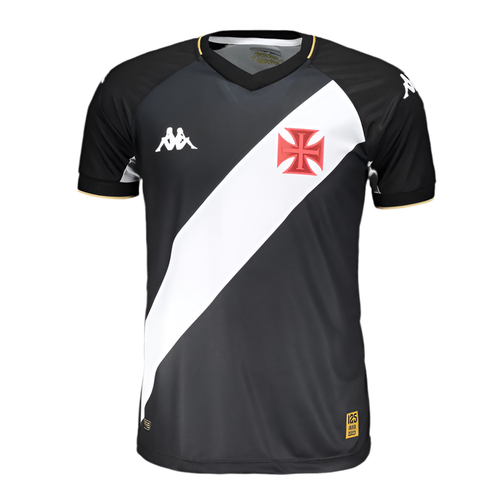 Camisa Vasco I 23/24- Preto com listra Branca