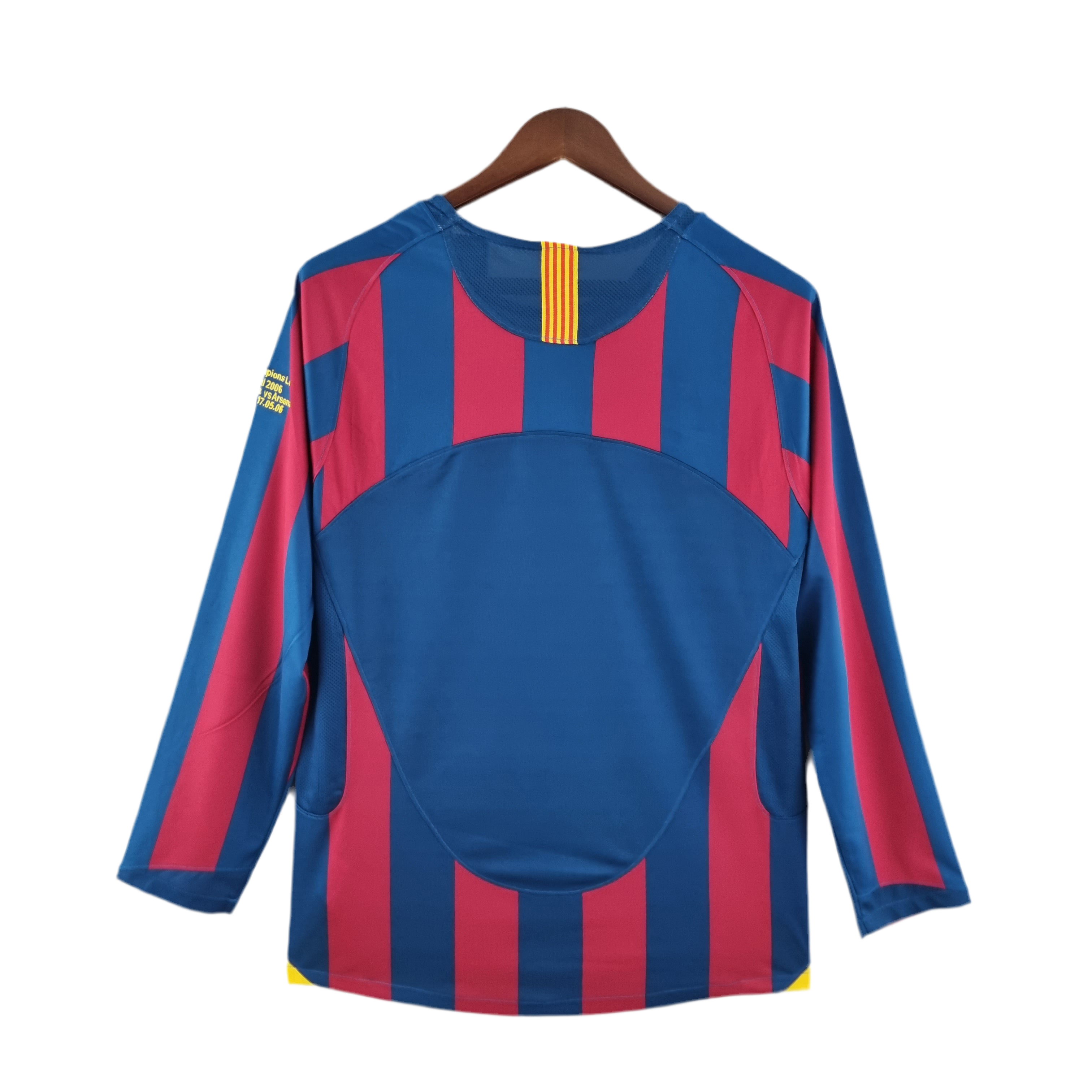Camisa Manga Longa Barcelona 05/06 Grená