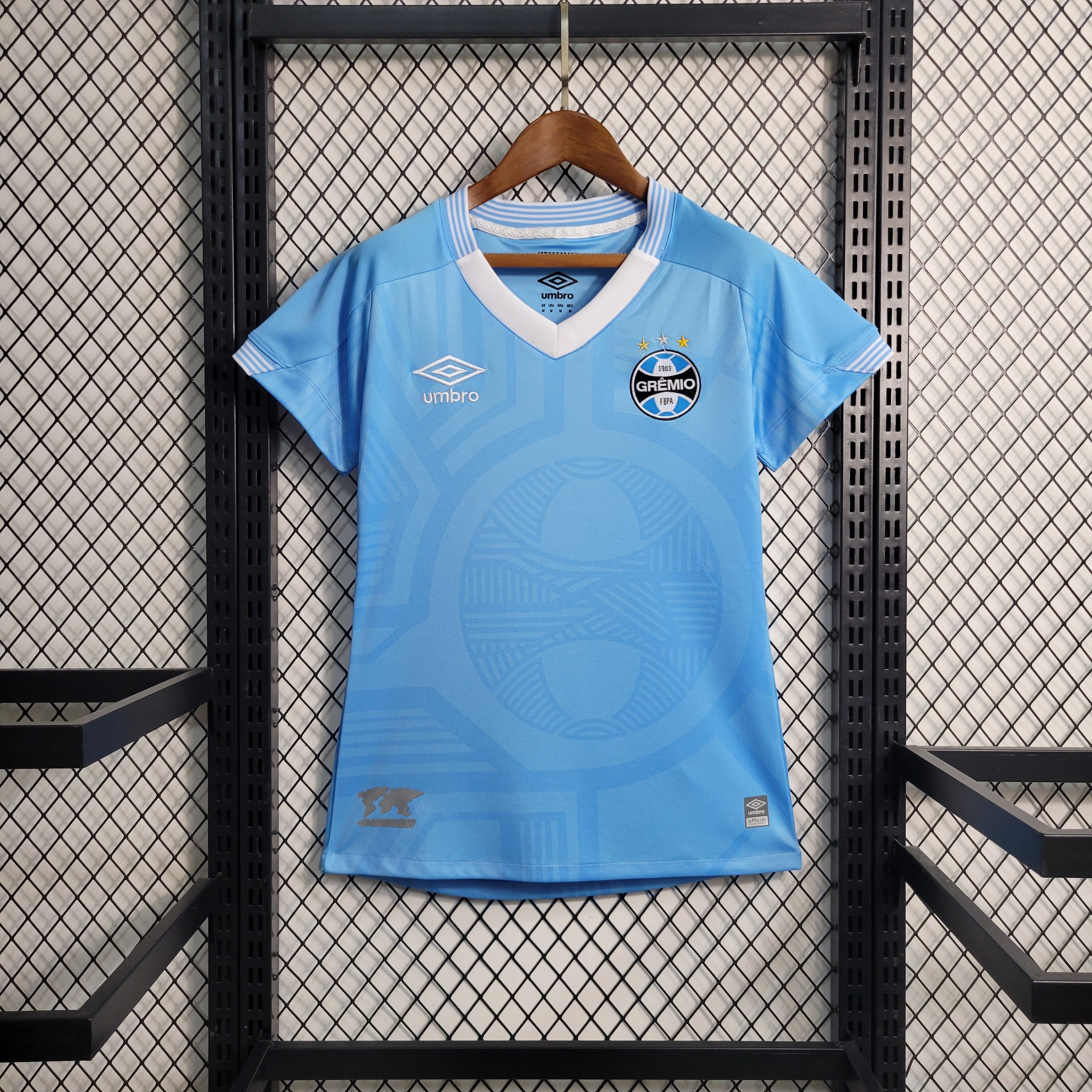 Camisa Feminina Grêmio II 23/24 Azul Celeste