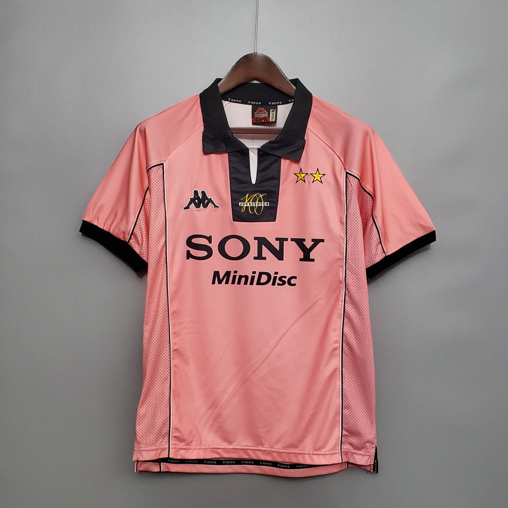 Camisa Juventus Retrô 1997/1998 Rosa e Preto
