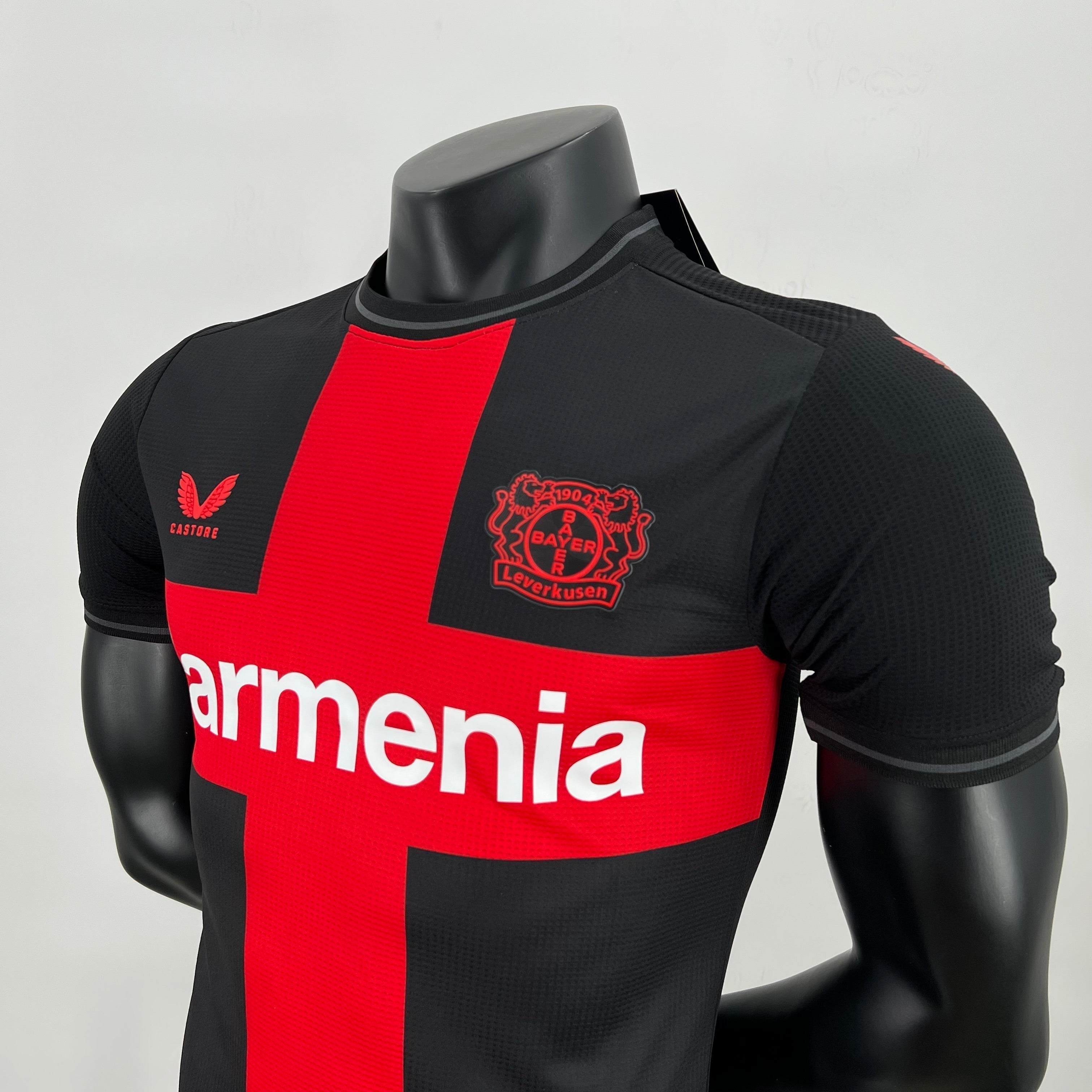 Camisa Bayer Leverkusen I 24/25 - Vermelha e Preta - Jogador