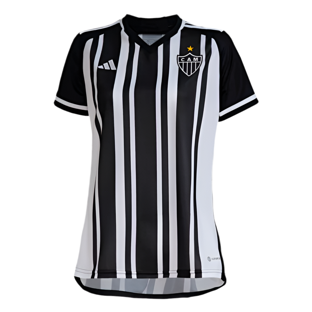 Camisa Feminina Atlético Mineiro I 23/24 Preto e Branco