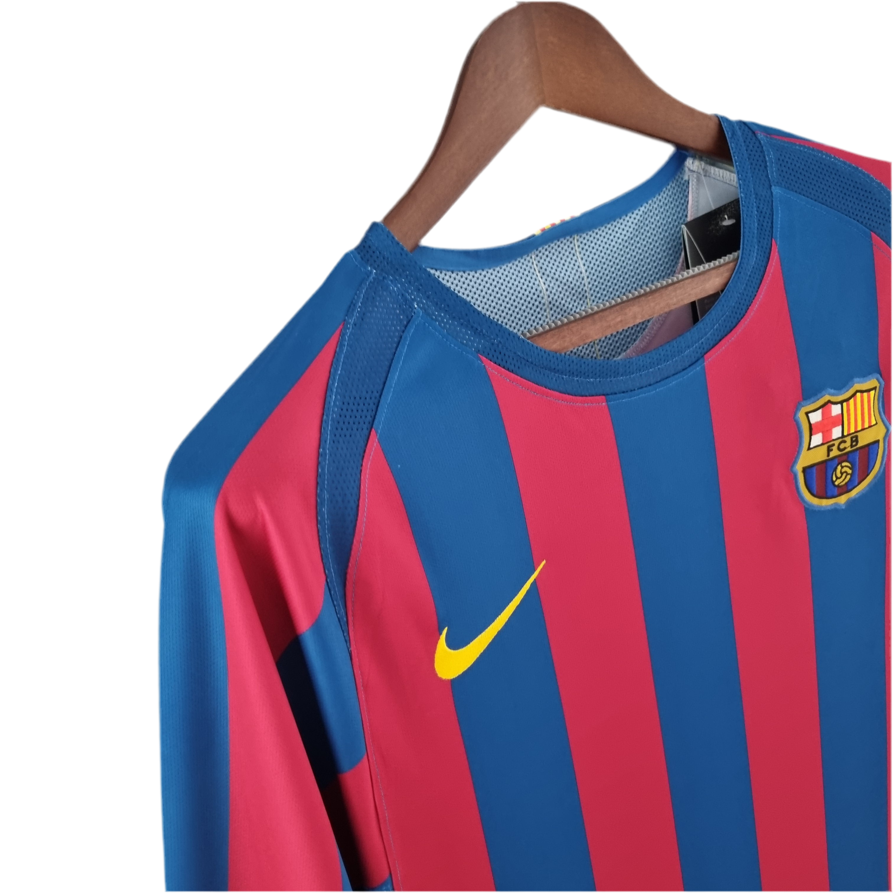 Camisa Manga Longa Barcelona 05/06 Grená
