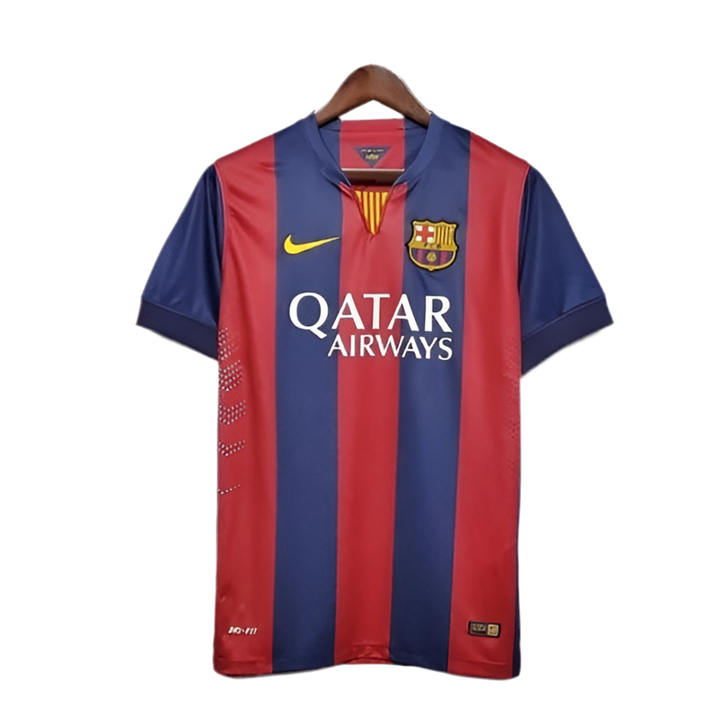Camisa Barcelona Retrô 2014/2015 Azul e Grená