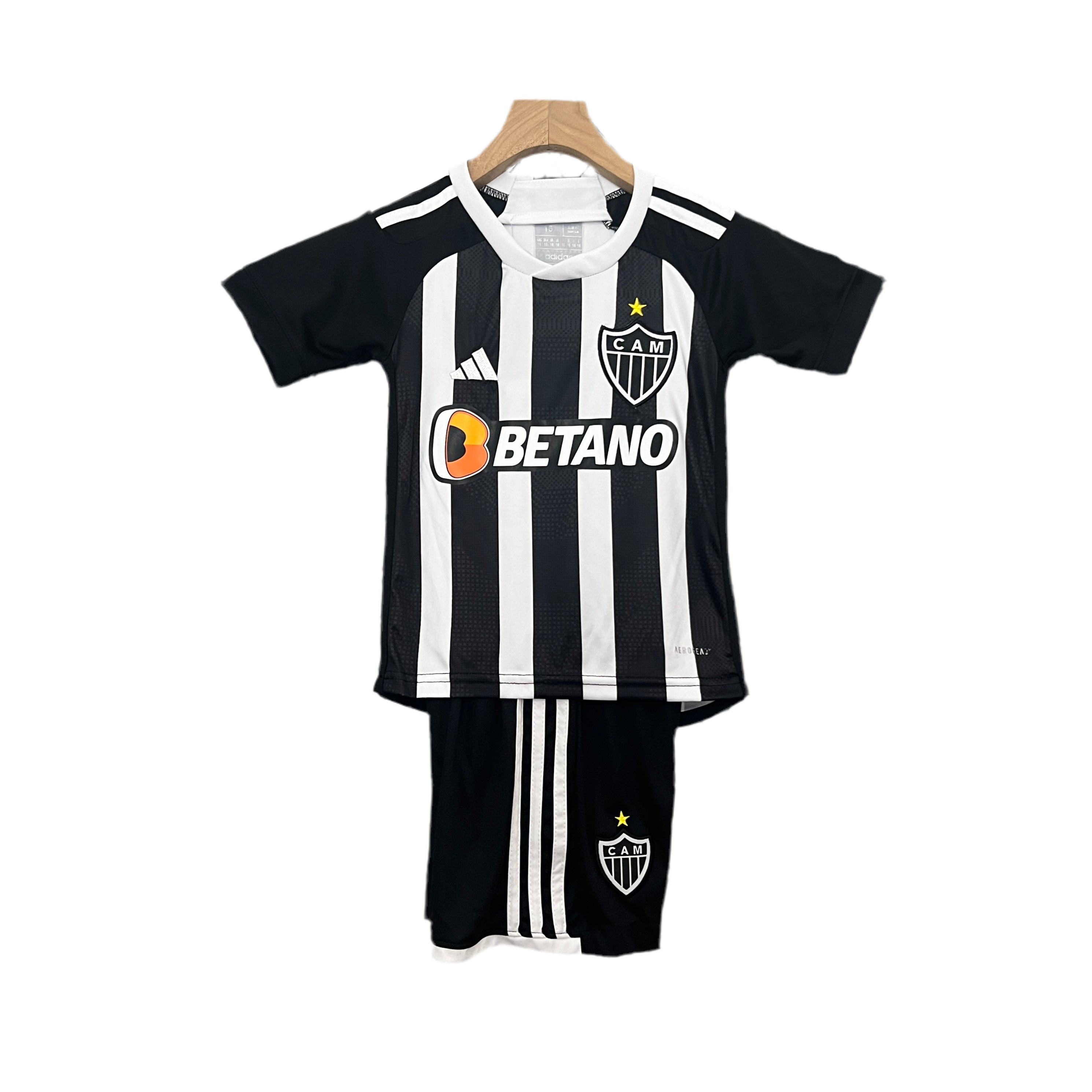 Kit infantil Atlético Mineiro I 24/25 - Branco e Preto