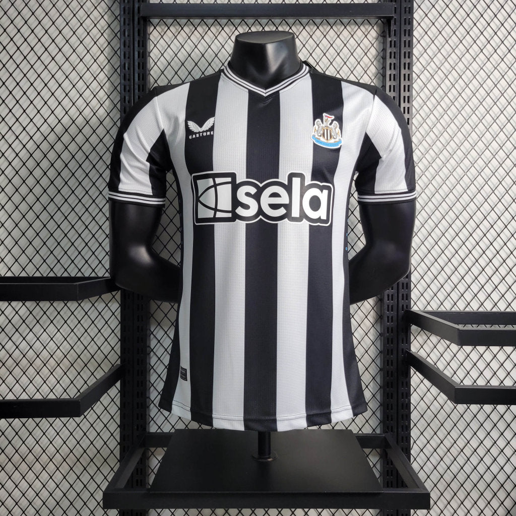 Camisa Newcastle I 23/24 Preto com Branco - Jogador