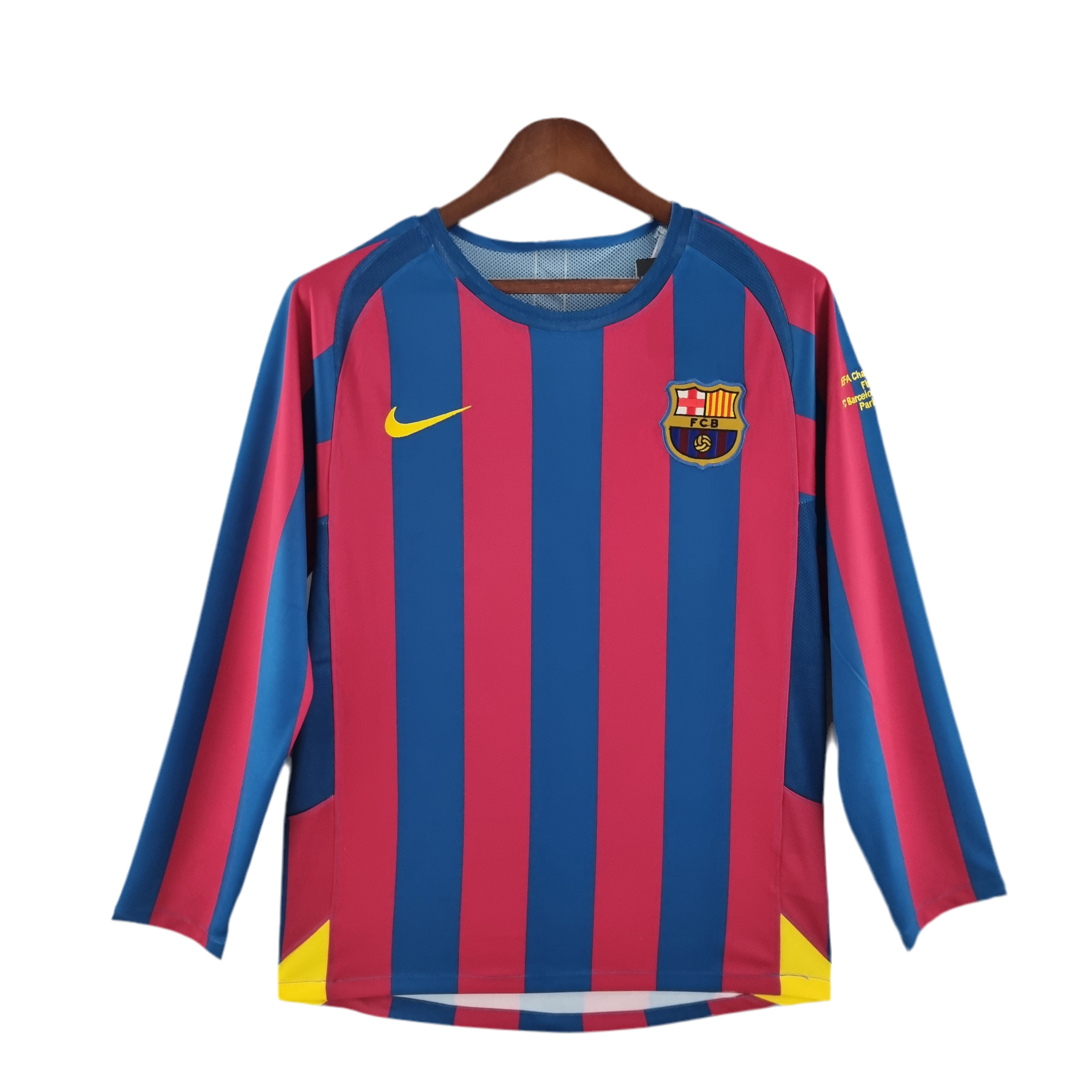 Camisa Manga Longa Barcelona 05/06 Grená