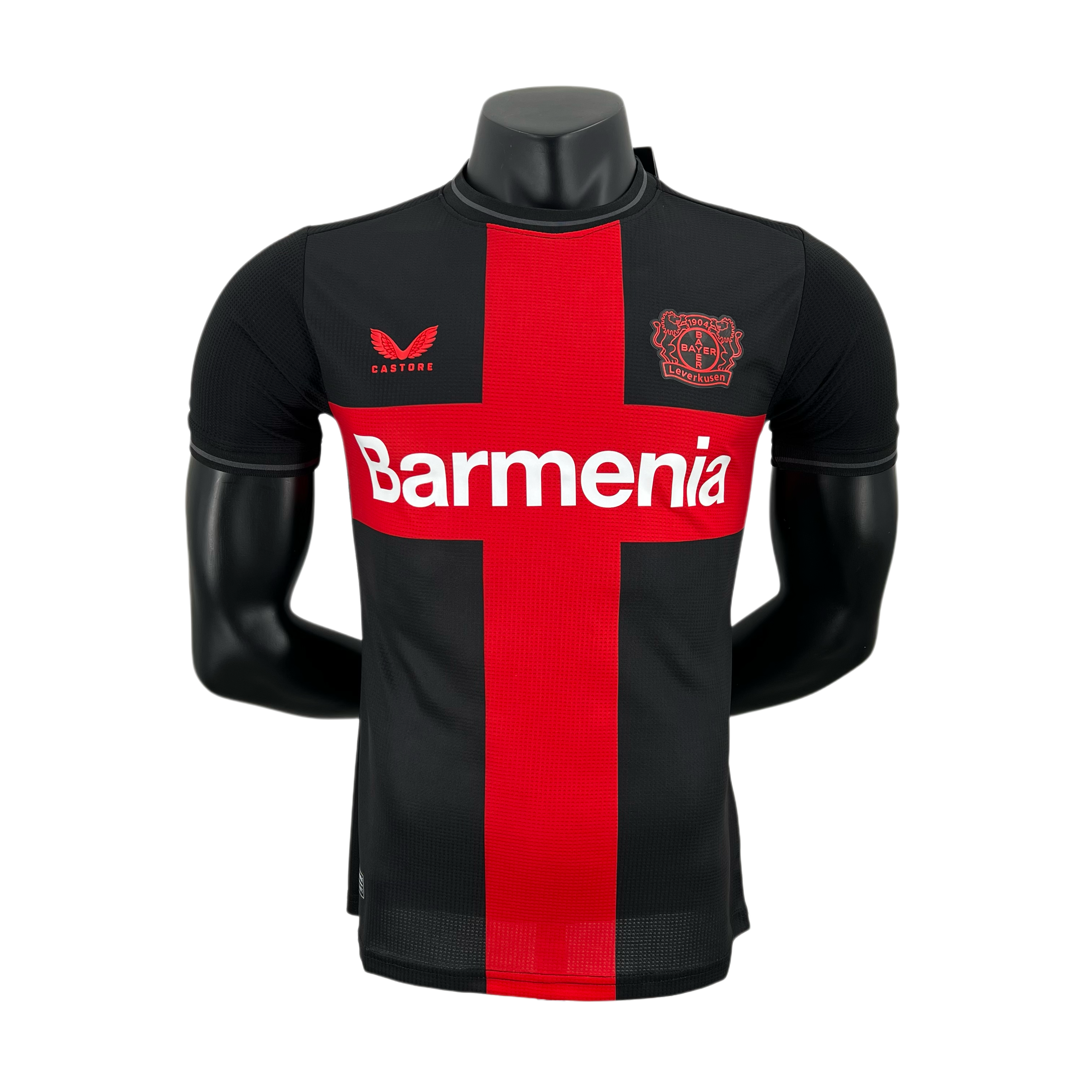 Camisa Bayer Leverkusen I 24/25 - Vermelha e Preta - Jogador