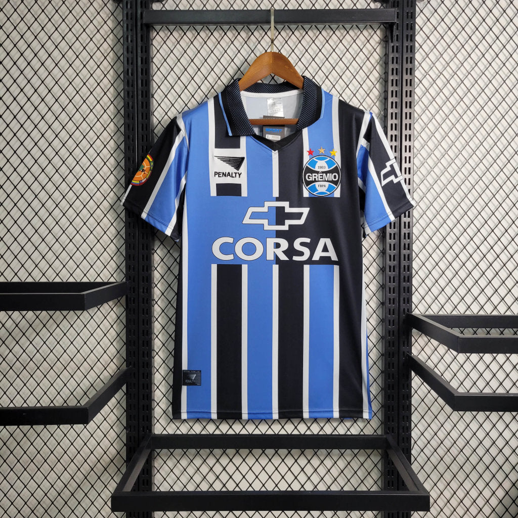 Camisa Grêmio Retrô 1998 Azul e Preta