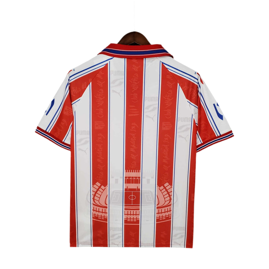Camisa Atlético de Madrid Retrô 1996/1997 Branca e Vermelha