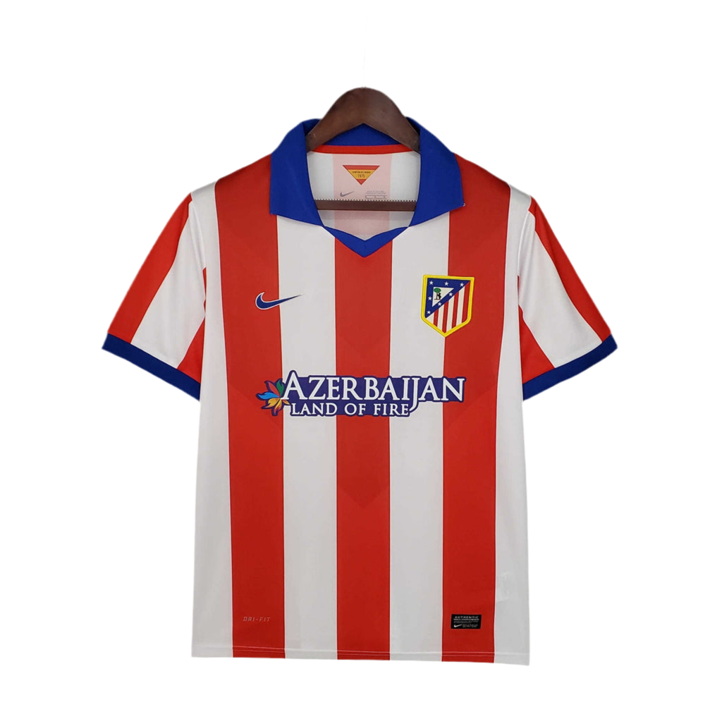 Camisa Atlético de Madrid Retrô 2014/2015 Branca e Vermelha