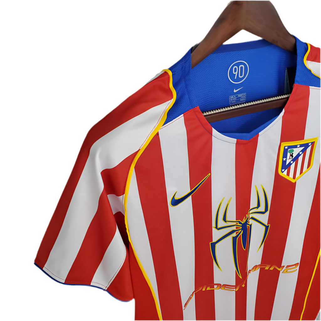 Camisa Atlético de Madrid Retrô 2004/2005 Vermelha e Branca