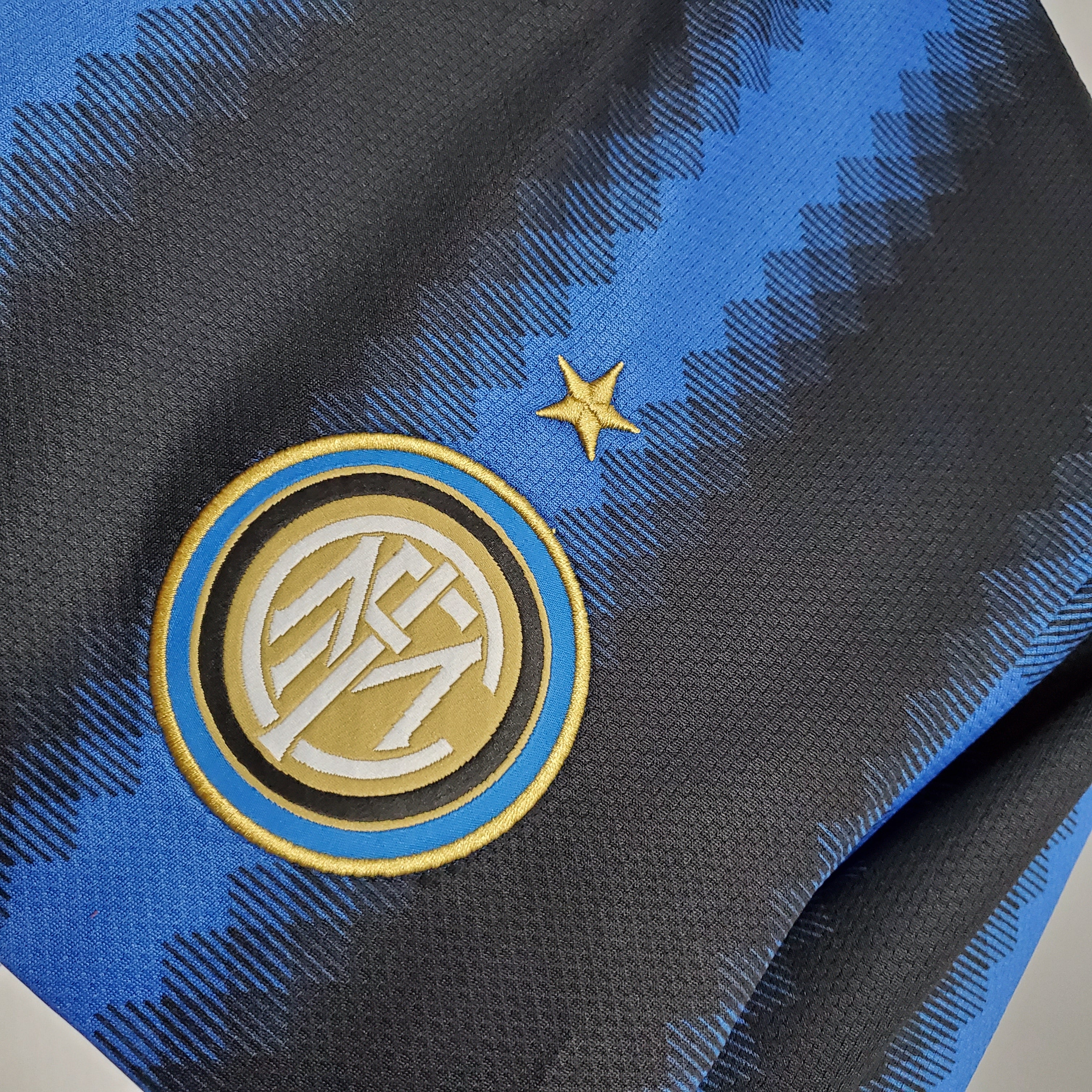 Camisa Manga Longa Inter de Milão I 10/11 Azul e Preto