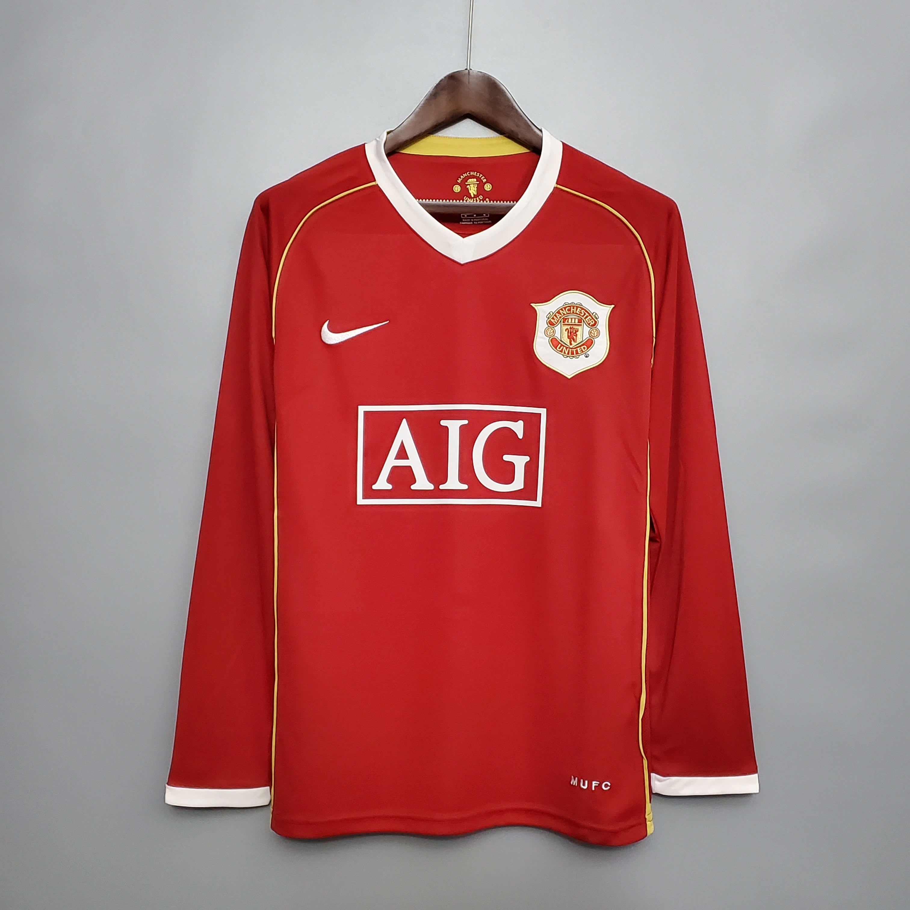 Camisa Manga Longa Manchester United 06/07 Vermelho