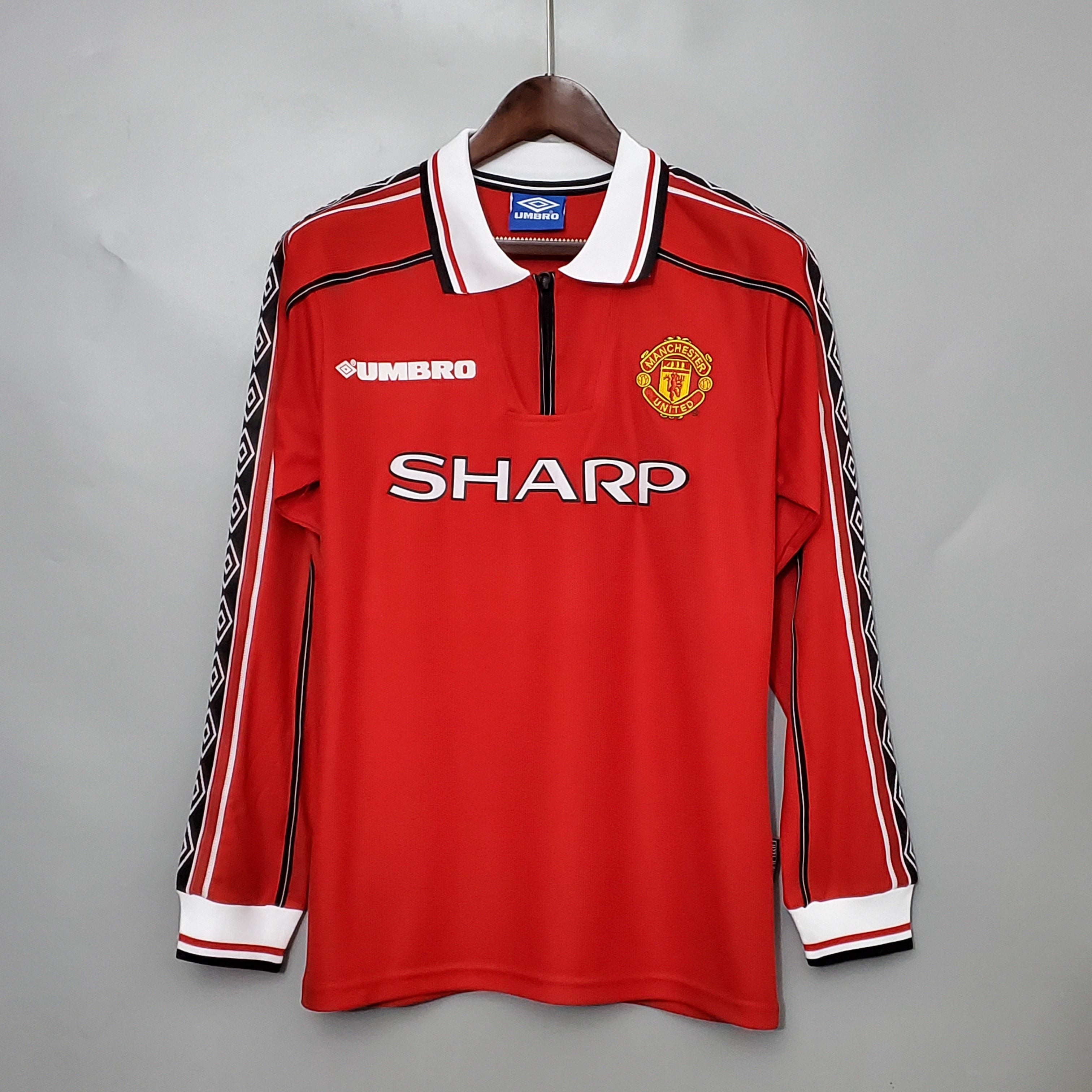 Camisa Manga Longa Manchester United 1998/99 Vermelho
