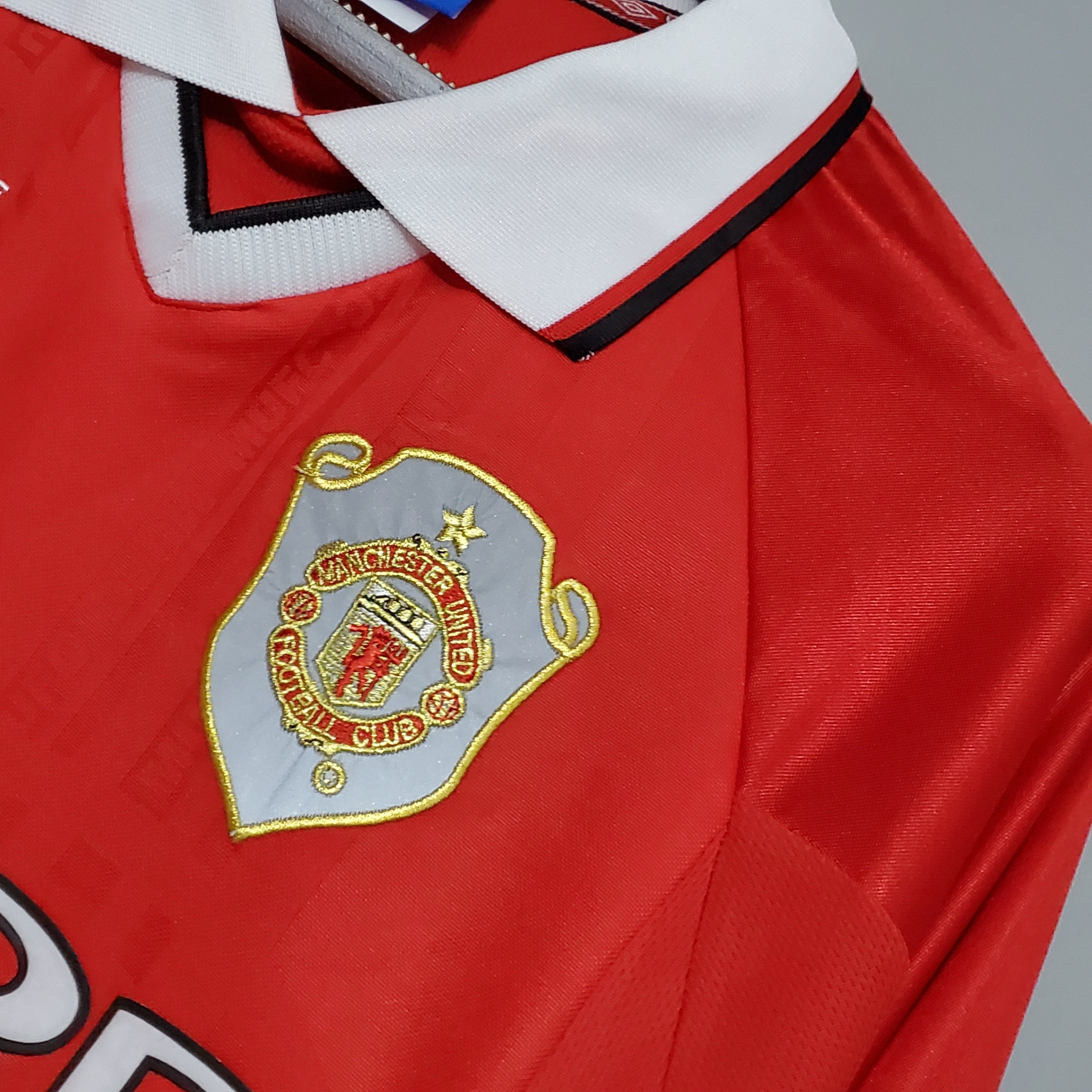 Camisa Manga Longa Manchester United 1999 Vermelho
