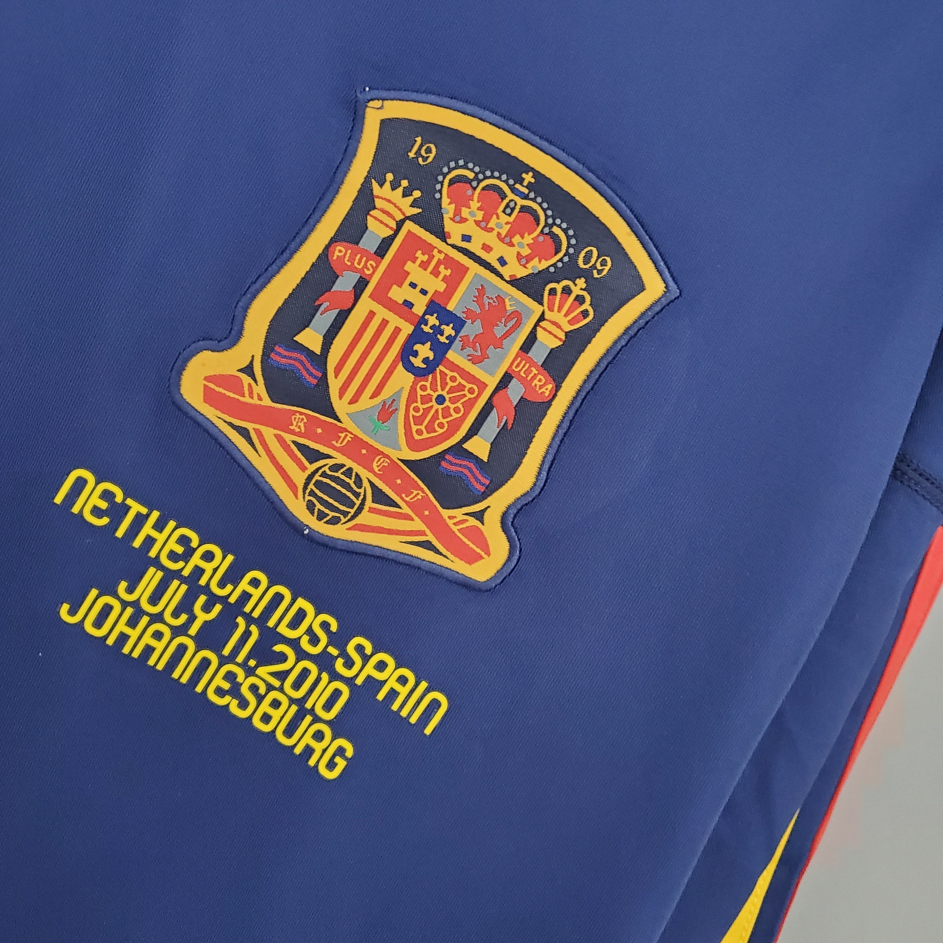 Camisa Manga Longa Seleção Espanha II 2010 Azul
