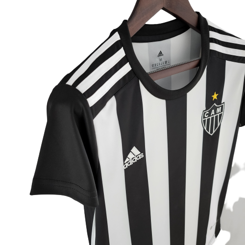 Camisa Feminina Atlético Mineiro I 22/23 Preto e Branco