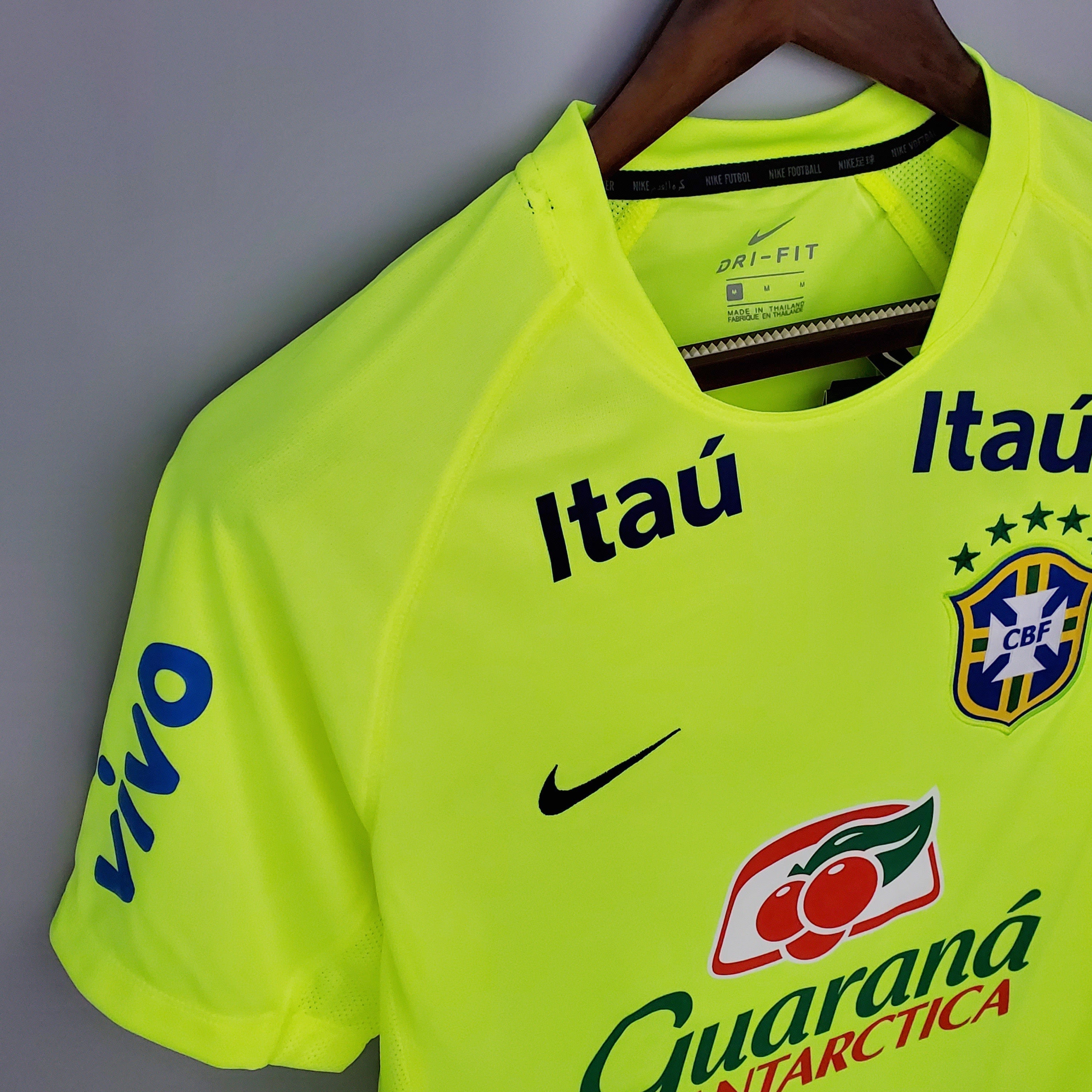 Camisa de Treino Seleção Brasil Verde Fluorescente