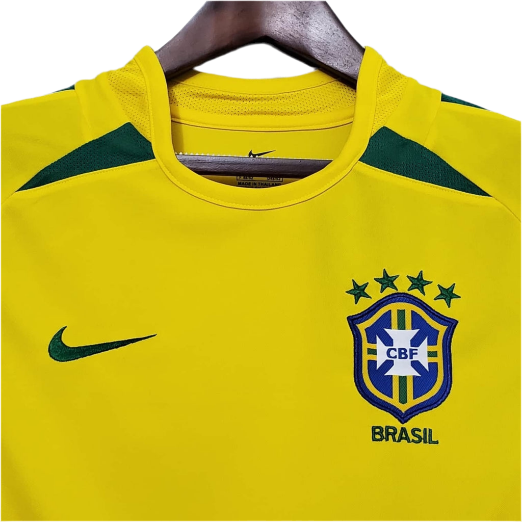 Camisa Seleção Brasileira Retrô 2002 Amarela