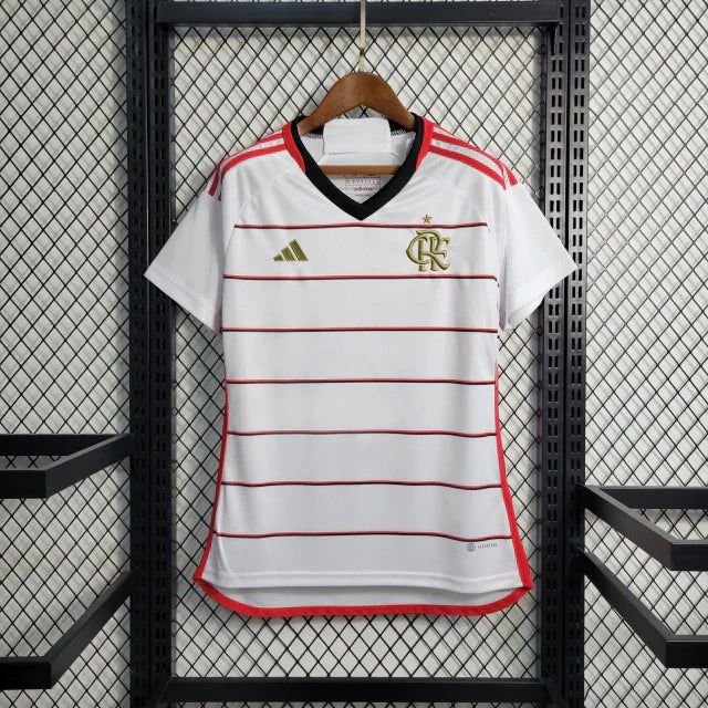 Camisa Feminina Flamengo ll 23/24 Branca Vermelho