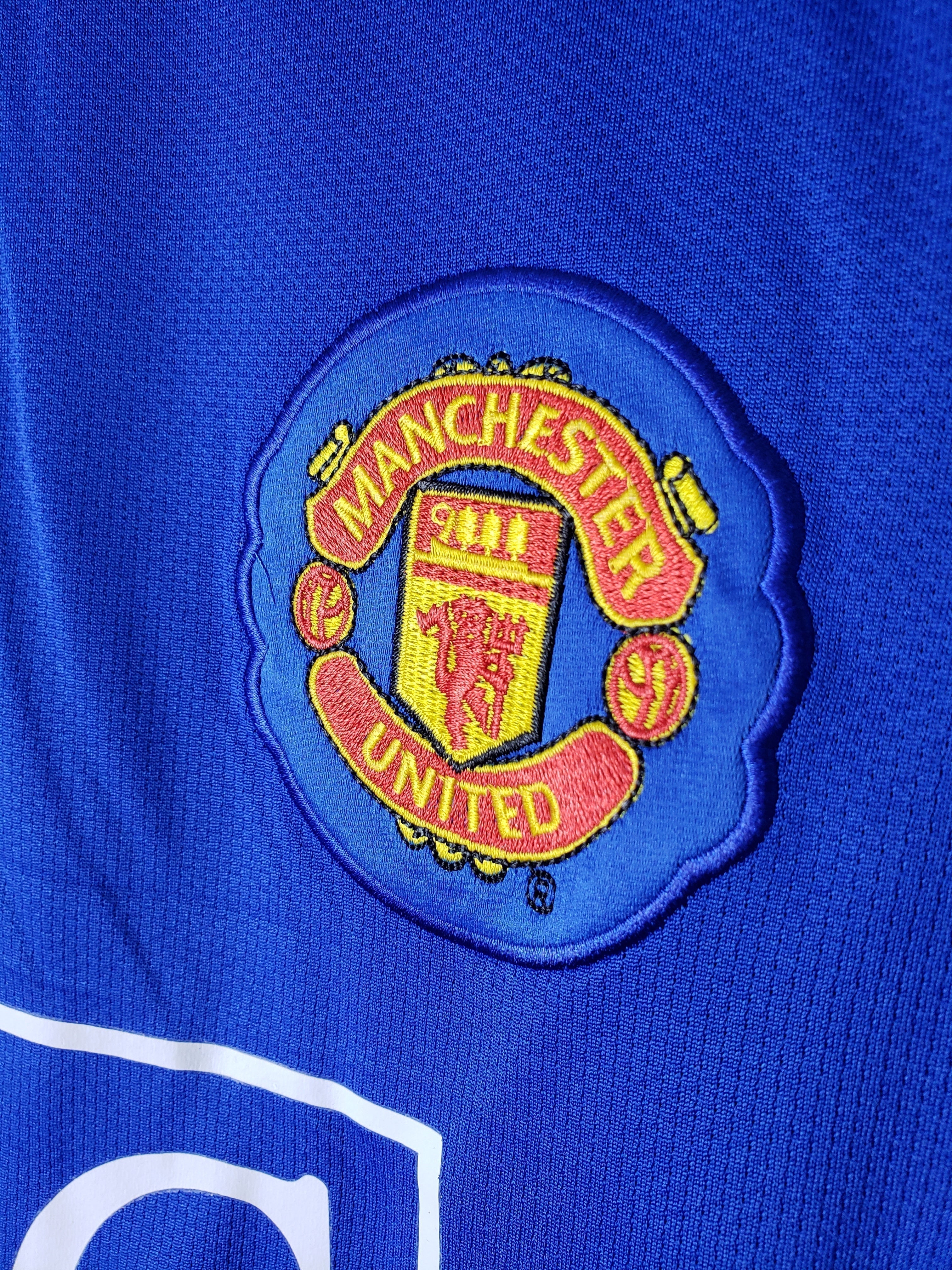 Camisa Manga Longa Manchester United 07/08 Azul