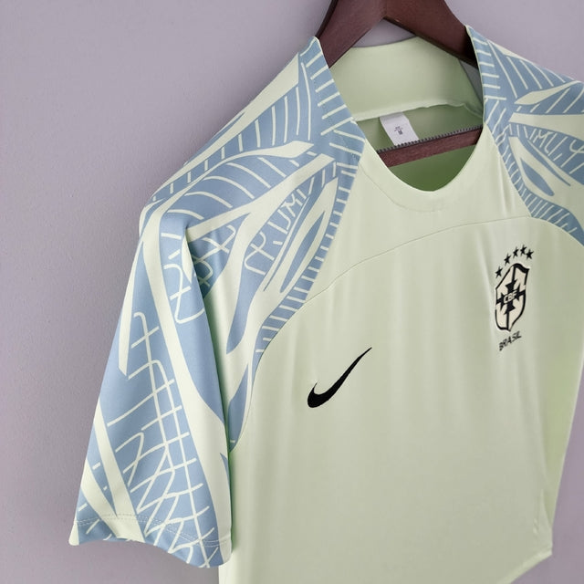 Camisa Pré-Jogo Seleção Brasil 2022 Verde Claro