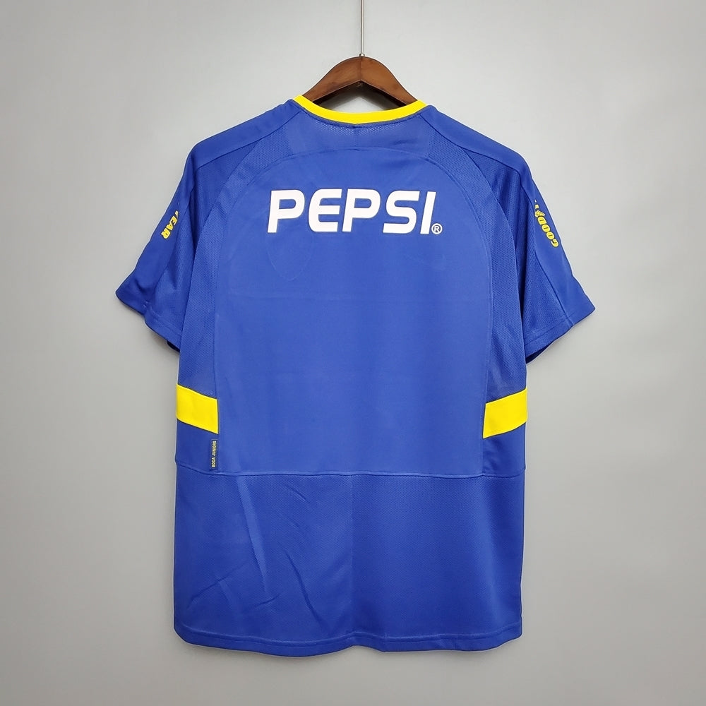 Camisa Boca Juniors Retrô 03/04 - Azul e Amarela