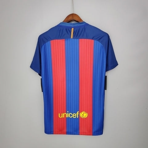 Camisa Barcelona Retrô 2016/2017 Azul e Vermelha