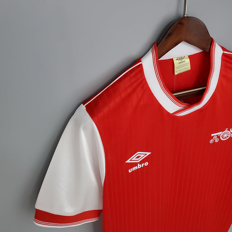 Camisa Arsenal Retrô 1983/1986 Vermelha e Branca