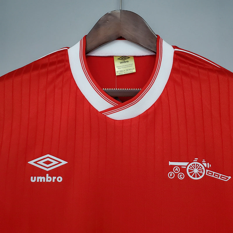 Camisa Arsenal Retrô 1983/1986 Vermelha e Branca
