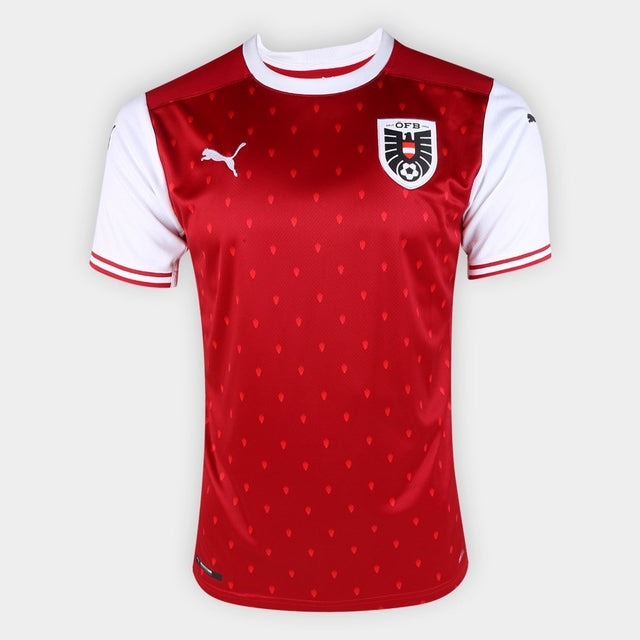Camisa Seleção Áustria I 21/22 Vermelho e Branco