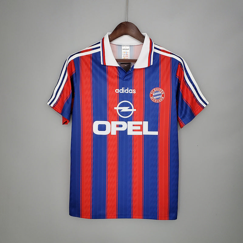 Camisa Bayern de Munique Retrô 1995/1997 Azul e Vermelha