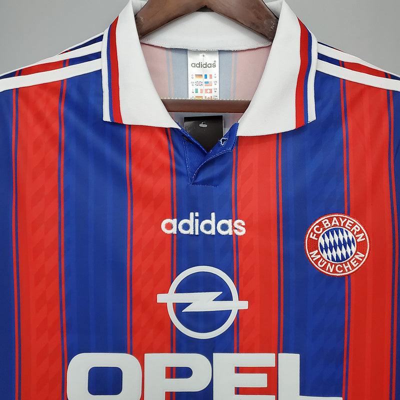 Camisa Bayern de Munique Retrô 1995/1997 Azul e Vermelha