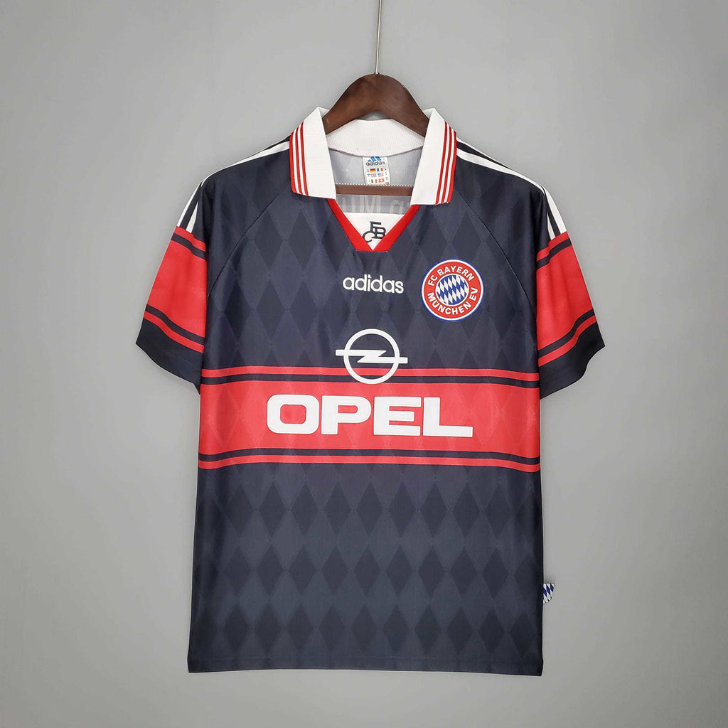 Camisa Bayern Retrô 1997/1999 Preta e Vermelha